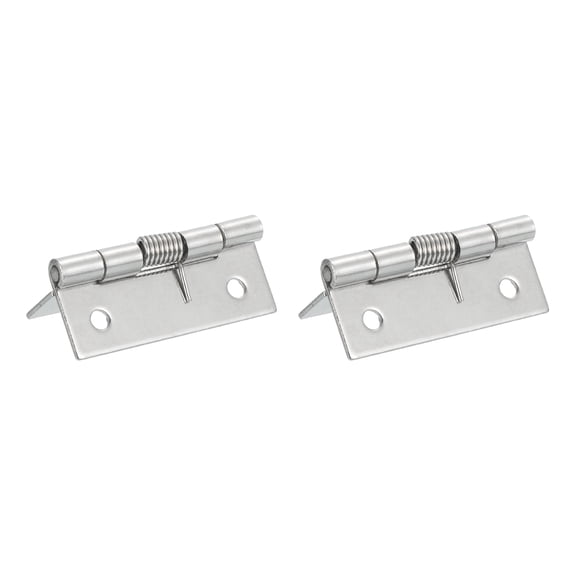 2Pcs Self-Closing Door Hinges, 2" 304 Stainless Steel Spring Hinge, Interior