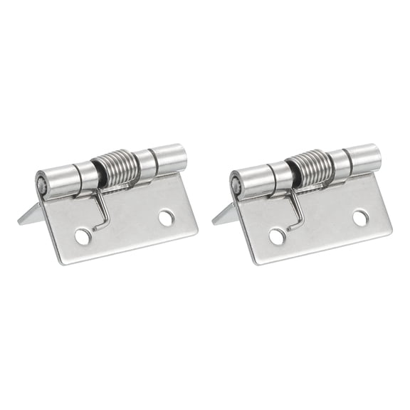 2Pcs Self-Closing Door Hinges, 2" 304 Stainless Steel Spring Hinges, Interior