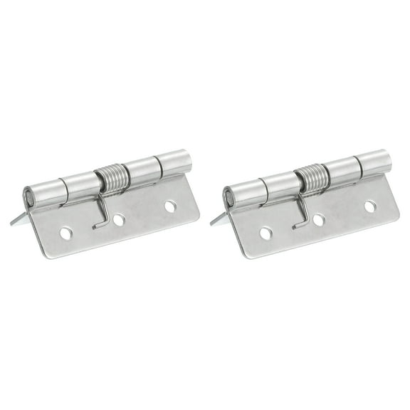 2Pcs Self-Closing Door Hinges, 2.5" 304 Stainless Steel Spring Hinge, Interior