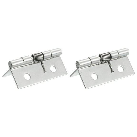 2Pcs Self-Closing Door Hinges, 3.5" 304 Stainless Steel Spring Hinge, Interior