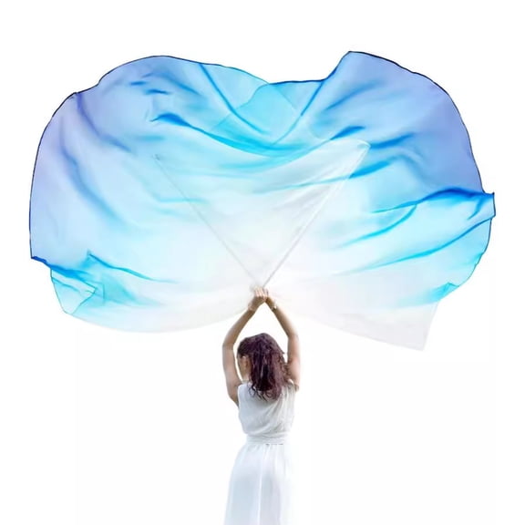 2Pcs Semicircle Worship Wing Flags Praise Dance Flags with Scalable Rods for Church Dance Banners Easy to Use