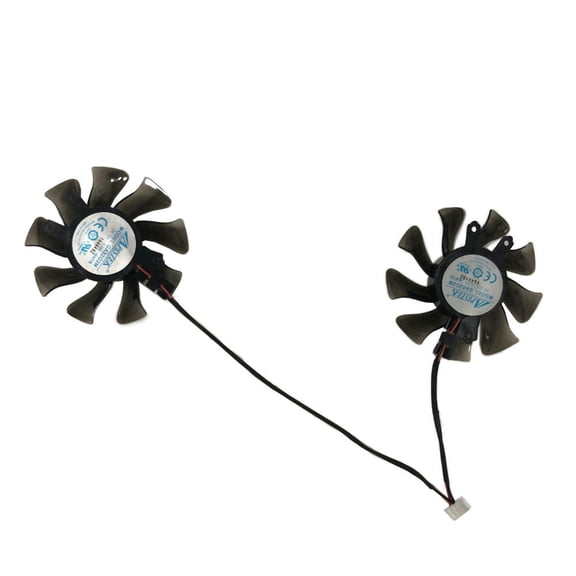 2Pcs/Set 4pin 2lines GA82O2M GPU Cooler,Video Card Fan,For GTX1650 MIRACLE D6 4GB,For GTX1050 Ti 4G Replace