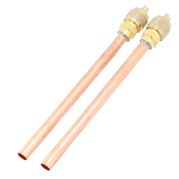 2Pcs/Set Air Conditioner Refrigeration Access Valves Copper Tube Filling Parts