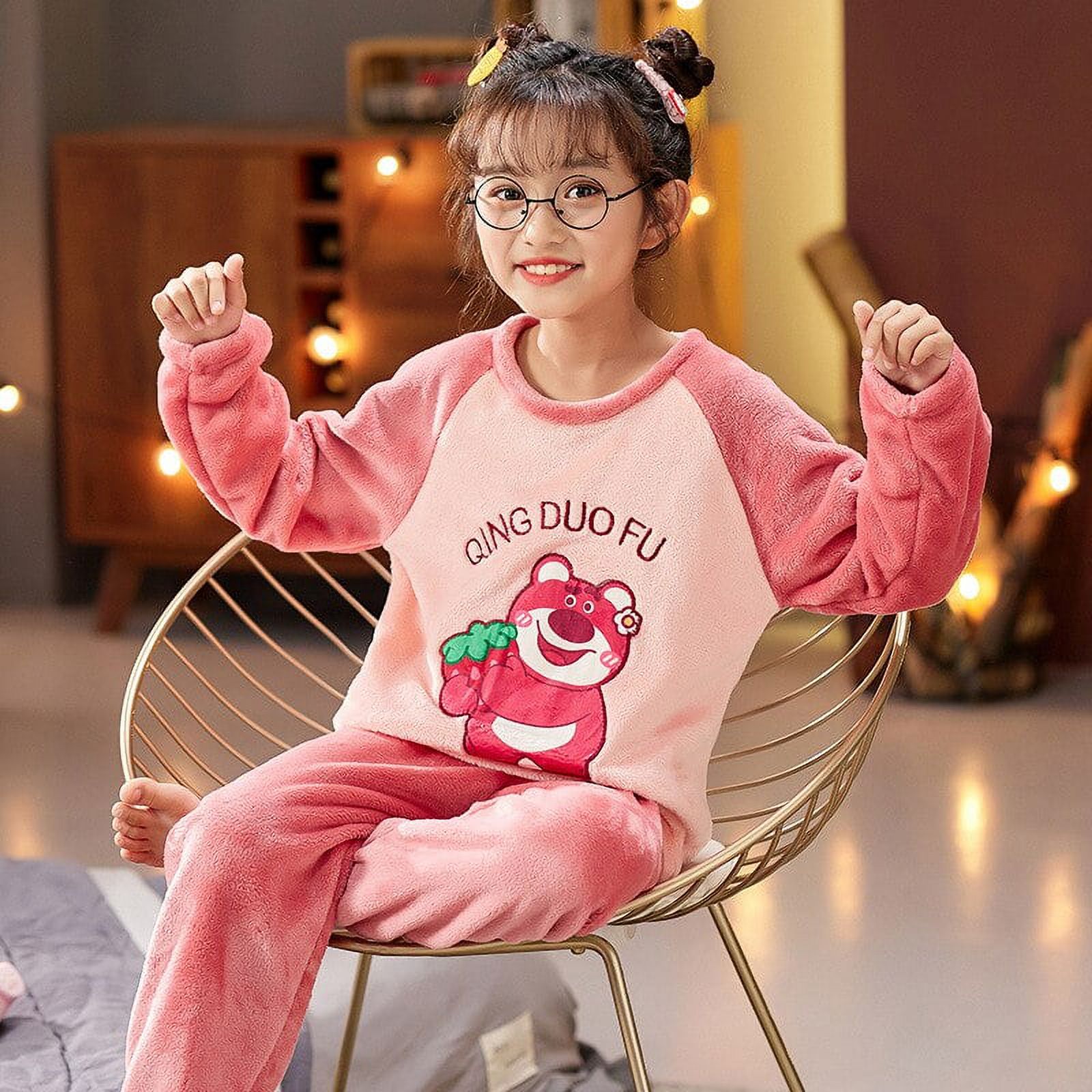 Character Student Pyjamas 2Pcs Set Anime Hello Kitty Sanrio Cinnamoroll Kuromi Plush Pajamas ...