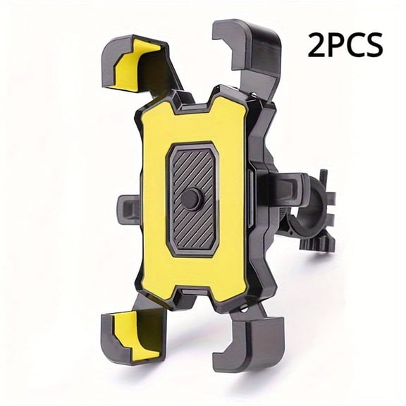 2Pcs-Set Bicycle Electric Bike Motorcycle Stable Shockproof Integrated Navigation Frame, Outdoor Riding Mobile Phone Holder
