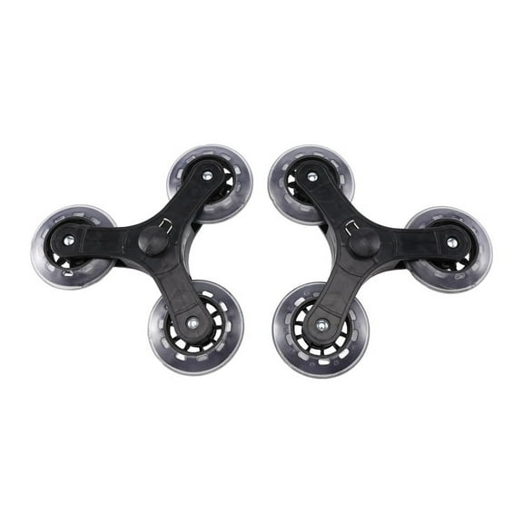 2Pcs/Set Black Shopping Cart Trolley Caster Luggage Suitcase Roller Replacement Wheel Pulley Sliding Roller Wheel Accessories,2 * Triple-cornered wheel,black