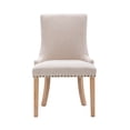 thumbnail image 1 of 2Pcs/Set Dining Chairs, Nailed Trim Home Office Chair Leisure Padded Chairs Accent Chair with Rubber Wood Legs, 1 of 8