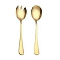 thumbnail image 1 of 2Pcs/Set Gold Salad Spoon Fork Stainless Steel Cutlery Set Serving Spoon Set Colorful Unique Tableware Kitchen Accessories, 1 of 6