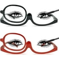 thumbnail image 1 of 2Pcs/Set Makeup Reading Glasses for Women Magnifying Flip Down Cosmetic Readers with Spring Hinge, 1 of 6