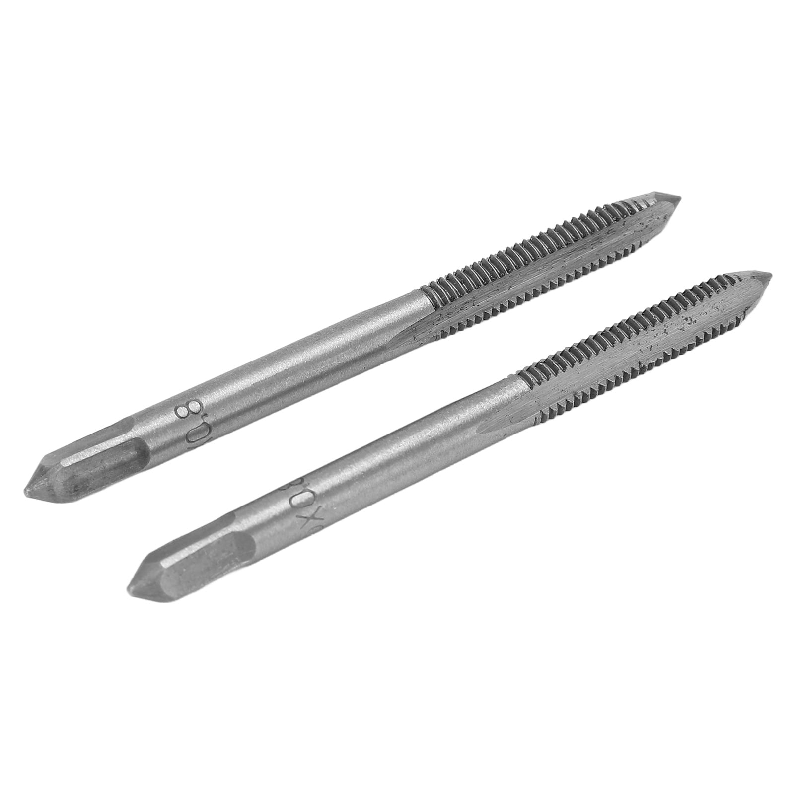 2Pcs/Set Metric Machine Tap High Speed Steel 3 Straight Flutes Screw ...