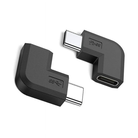 2Pcs/Set Right Angle USB 3.1 Type C Male to Female Converter USB-C Adapter for Smart Phone Portable Connector