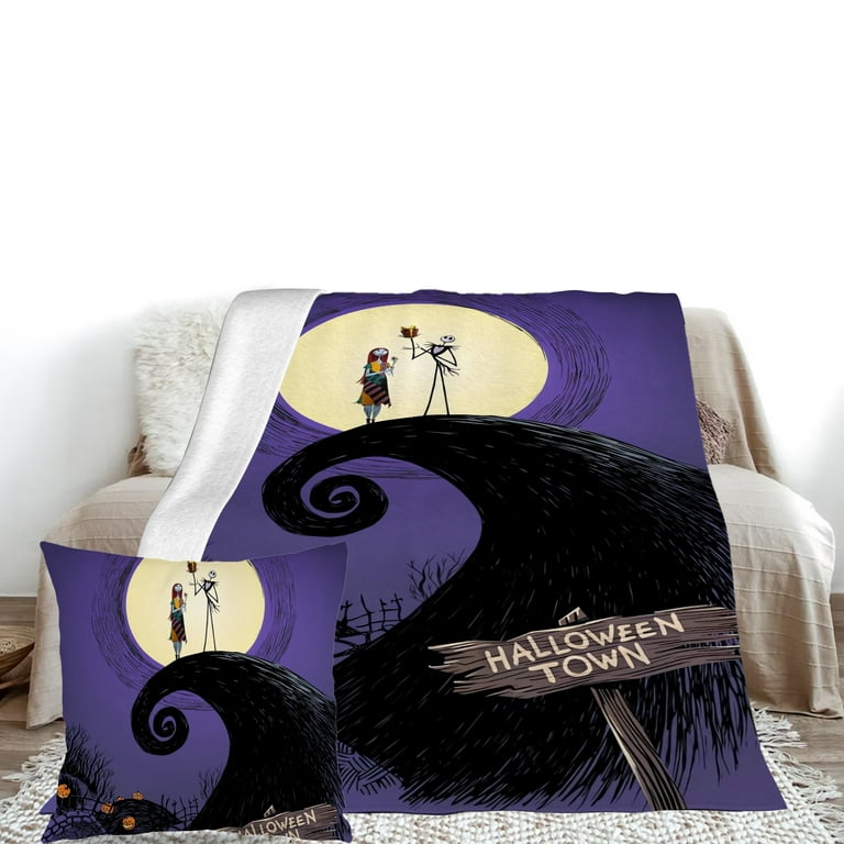 2Pcs Set The Nightmare Before Christmas blanket with Pillow Case