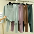 thumbnail image 1 of 2Pcs/Set Thermal Underwear for Women Long Johns Women with Fleece Lined, Base Layer Women Cold Weather Top Bottom, 1 of 8