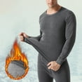 thumbnail image 1 of 2Pcs/Set mens Recycled Waffle Thermal Underwear Set (Top and Bottom), 1 of 8