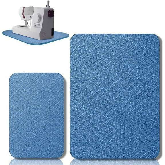 2Pcs Sewing Machine Muffling Mat Pedal Reduce Vibrations Noise No Slip Blue