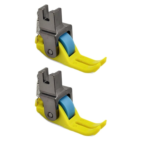 2Pcs Sewing Roller Presser Foot for Shirts Curtains Bedding Fabric Leather Hemming Stitching Sewing Machine Accessories