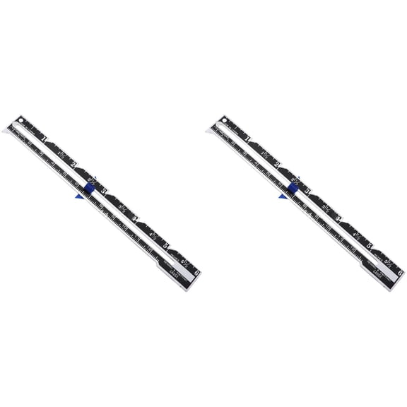 2Pcs Sewing Seam Gauge Ruler - 5.9 Inch Metal & Plastic Hem Guide - Dual-Sided Inch & Cm Measurements for Tailoring,Quilting,Knitting Kilougeis