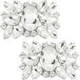 thumbnail image 1 of 2Pcs Shoe Clips Elegant Rhinestone Shoe Buckles Square Removable Shoe Decoration Sparkling Shoes Jewelry Charms for Wedding Party Jewelry Charms Shoe Buckle Decoration Accessories, 1 of 1