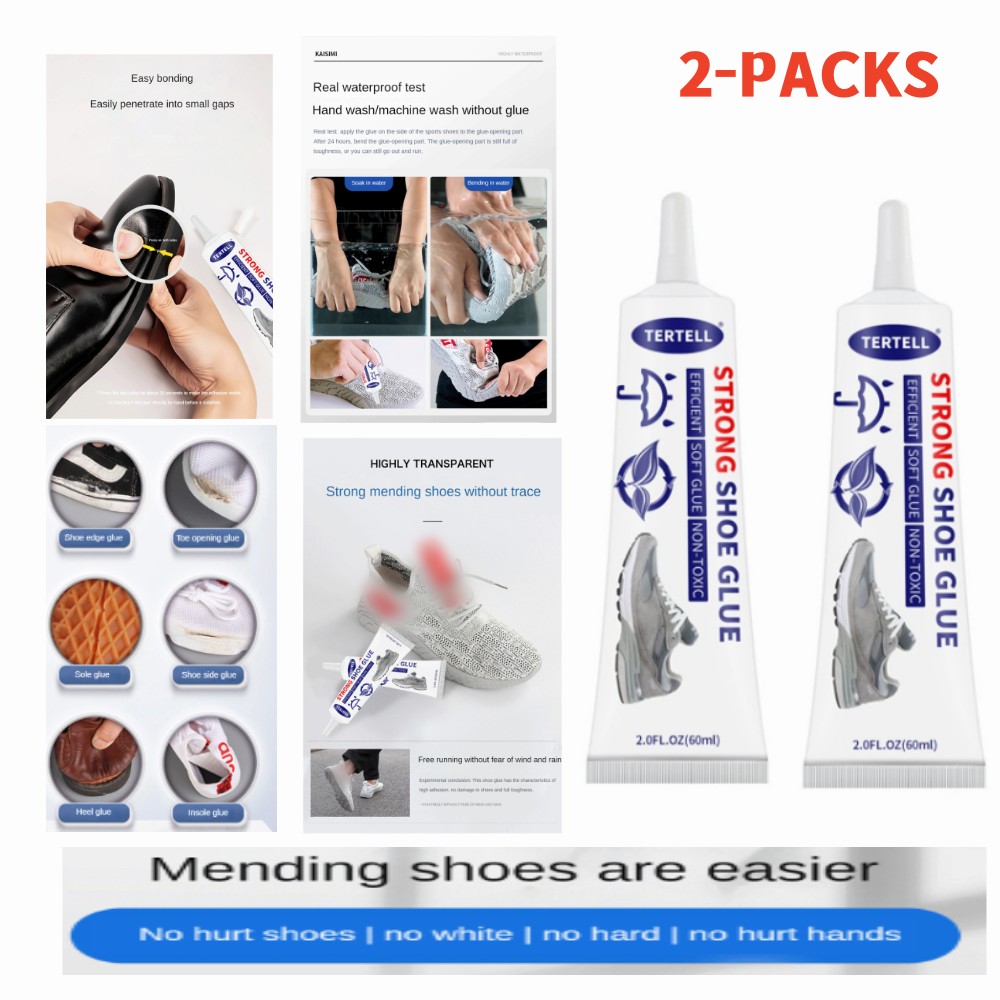 2Pcs Shoe Sole Repair Glue Shoe Repair Adhesive for Sneakers Boots
