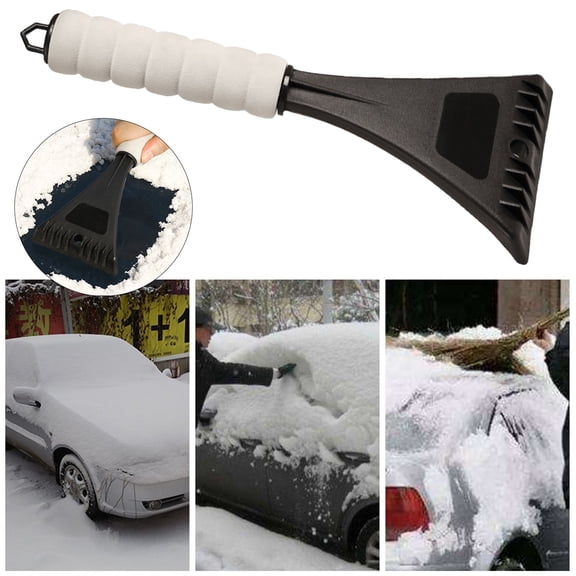 2Pcs Shovel For Car Windshield,Anti-Scratch Snow Removal Scraper with Sponge Grip,Multi Purpose Lightweight Ice Scraper For Car and Small Truck,Windshield Cleaner Tool to Remove Snow Frost and Ice