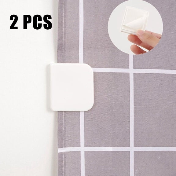 2Pcs Shower Curtain Anti Splash Clips Fixed Clamps Bath Guard Home Bathroom