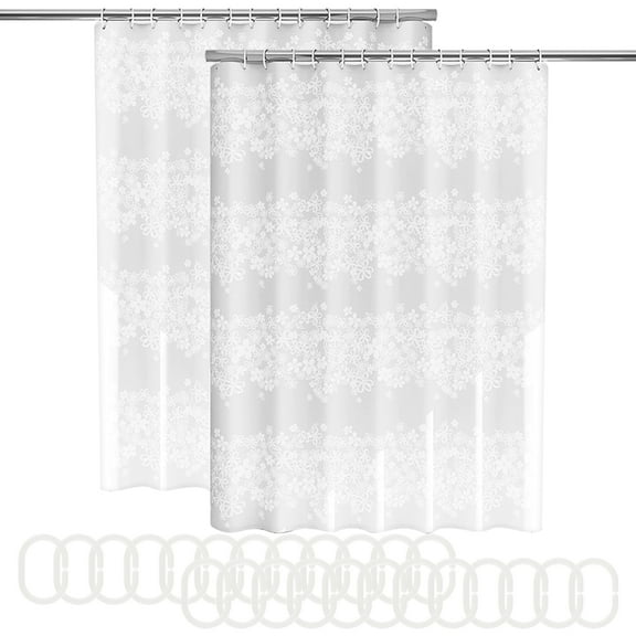 2Pcs Shower Curtain Mould Resistant Terrazzo Bathroom Curtain Waterproof Polyester Fabric Wet Room Bathtub Shower Curtain,Weighted Hem,Quick Dry,180x200cm Drop