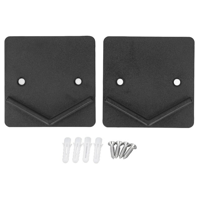 2Pcs Shower Curtain Rod Holder Square End Wall Mount Retainer Bathroom