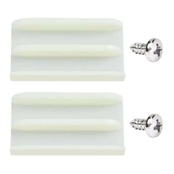 2Pcs Shower Door Guide Rail with Screws Upgrades Fits 7/16 Inch Thick Glass