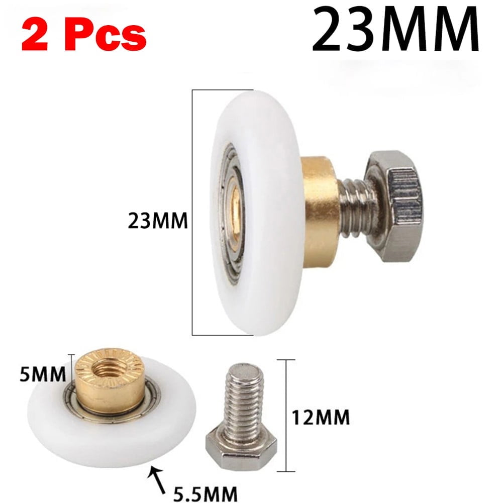 2Pcs Shower Glass Door Rollers Sliding Door Pulley Hanging Wheel Roller