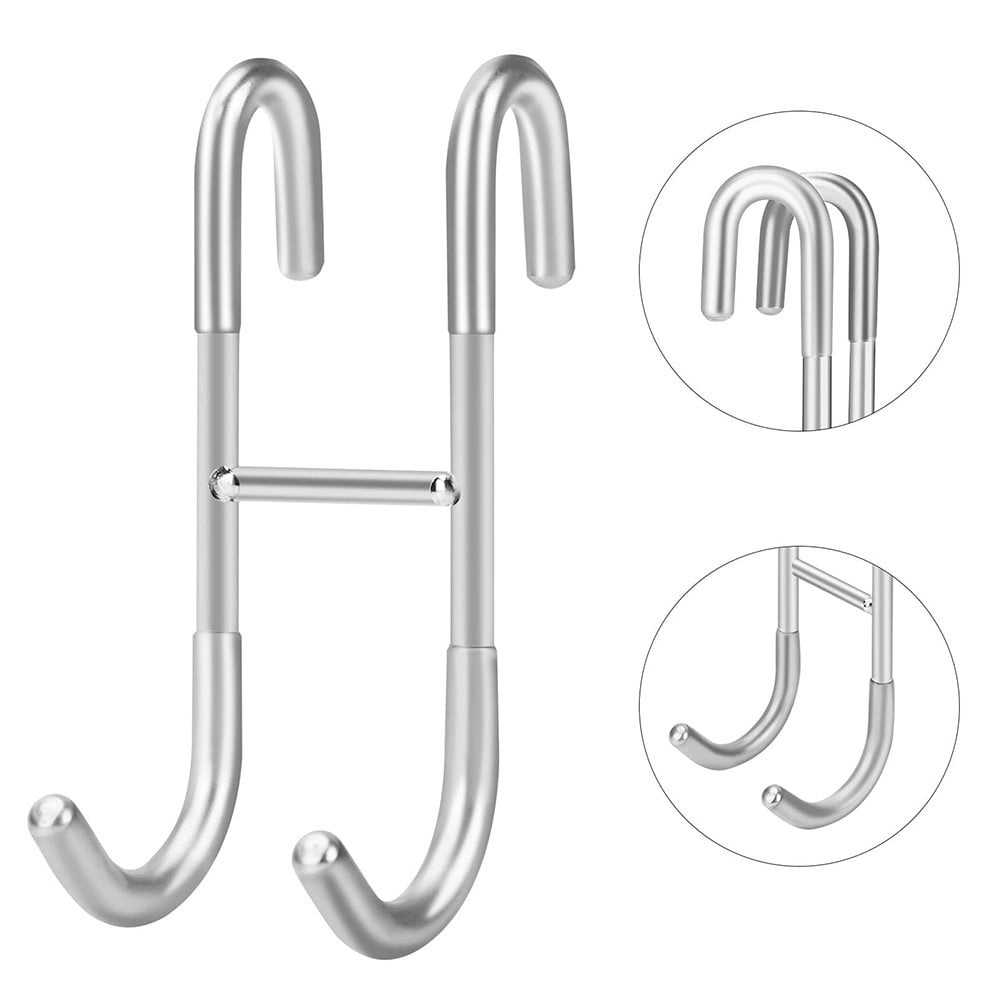 2Pcs Shower Hook Stainless Steel Glass Door Shower Hook Bathroom Towel