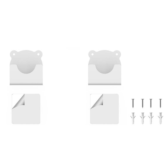 2Pcs Wall Adhesive Shower Curtains Rod Rack Bathroom Wall Holder Cartoon Shower Rod Holders for Bathroom Bedroom