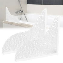 2Pcs Shower Splash Guard Acrylic Bathroom Shower Water Guard with Adhesive Waterproof Bathtub Corner Splash Guard Self-Glue Bathtub Edge Guard Shower Water Guard for Bathroom Restroom Bathtub