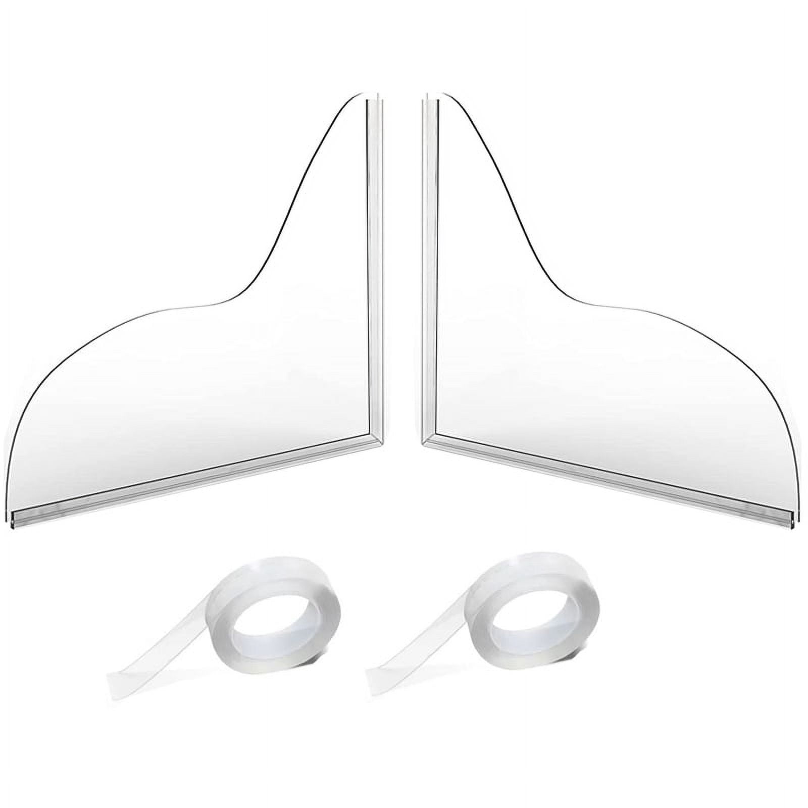 2Pcs Shower Splash Guard, Transparent Shower Water Guard, Bath Corner