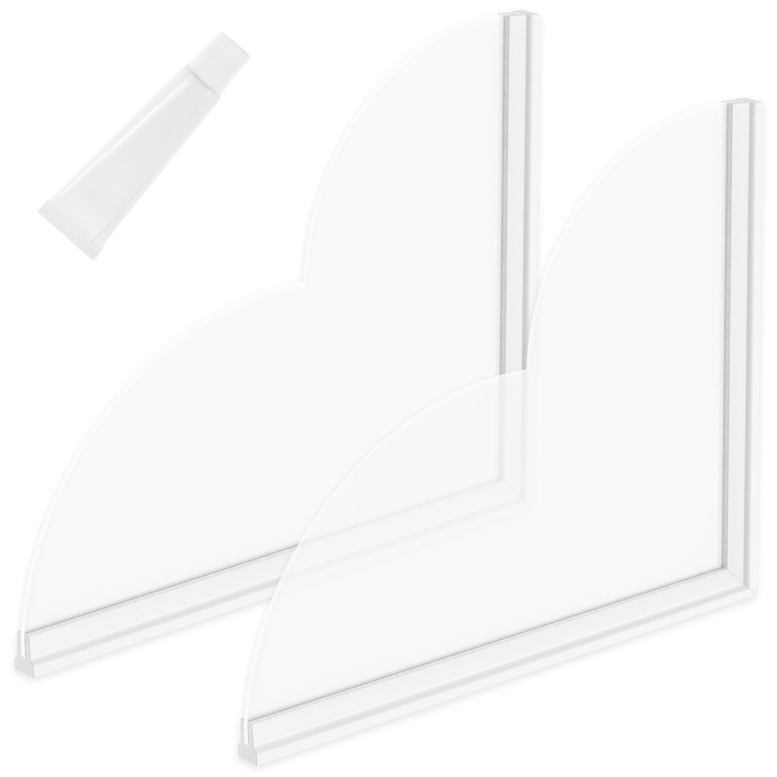 2Pcs Shower Water Guard for Bathtub SelfAdhesive Shower Water Blocker