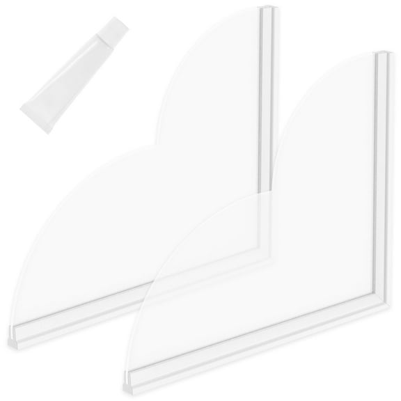 Tcwhniev 2Pcs Shower Water Guard for Bathtub Self-Adhesive Shower Water Blocker Reusable Acrylic Bathtub Edge Guard Shower Corner Guards with Solid for Bathroom Bathtub Kitchen