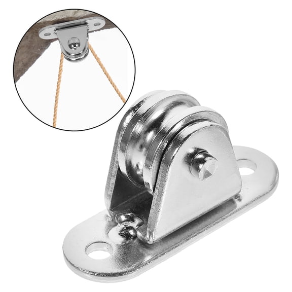 2Pcs Silent Design Ceiling Pulley Plated Silver for Hanging Lamp Industrial Applications