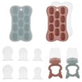 thumbnail image 1 of 2Pcs Silicone Baby Fruit Feeders With Food Freezer Mold Tray Versatile Dishwasher Safe Infant Teething Feeders for Safe Infant Self Feeding, 1 of 10