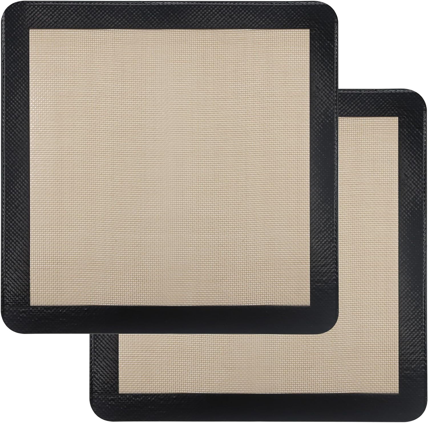 2Pcs Silicone Baking Mats for 12 Inch Cake Pan/12x12 Cheesecake Pan/Toaster Oven Air Fryer Liner, 11.75"Square Food Grade Silicone Mats for Baking, Non Slip Silicone Baking Sheet, Non Stick Reusable