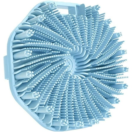 2Pcs Silicone Body Scrubber,Exfoliating Body Scrubbers for use in Shower,Silicone Body Brush for Showering and Anti-Slippery Handles for All Skin Types,Eco Friendly Shower Scrubber for Body (Pink)