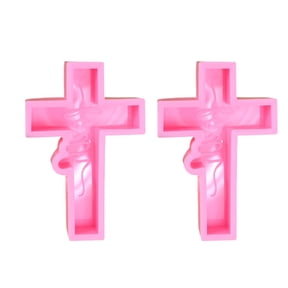 2Pcs Silicone Crucifix Molds for Unique Cake Decoration Chocolate and Fondant Baking Moulds Household Dessert Bakewares