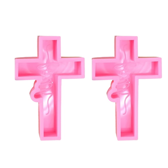 2Pcs Silicone Crucifix Molds for Unique Cake Decoration Chocolate and Fondant Baking Moulds Household Dessert Bakewares