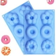 thumbnail image 1 of 2Pcs Silicone Donut Molds 6 Cavities Mini Donut Molds Bpa Free Non-Stick Donut Mold Tray Baking Mold For Donuts Cake Chocolate Candy Cookies, 1 of 8