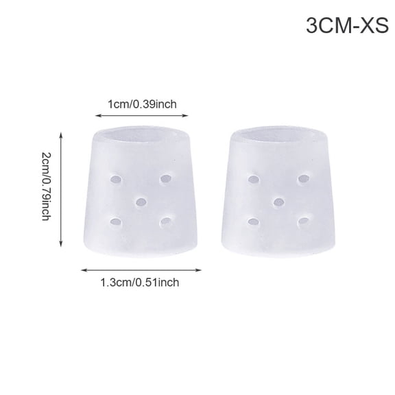 2Pcs Silicone Gel Little Toe Tube Protector Toes Covers Prevents Blisters Anti-Friction Breathable Foot Care Pedicure Tools