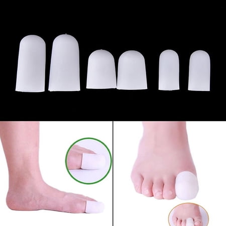 2Pcs Silicone Gel Tube Bandage Toe Protectors Foot Feet Pain Relief Feet Care