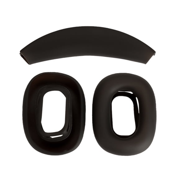 2Pcs Silicone Headphone Protective Cover Shockproof Ear Pads For Nothing (Black)