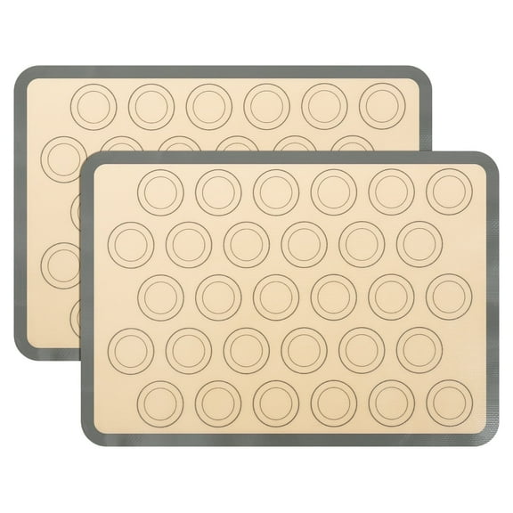 Jetcloudlive 2Pcs Macaron Silicone Baking Mat 16.5" x 11.6" Reusable Cookies Pastry Sheet Liner Easy to Clean Half Baking Sheet