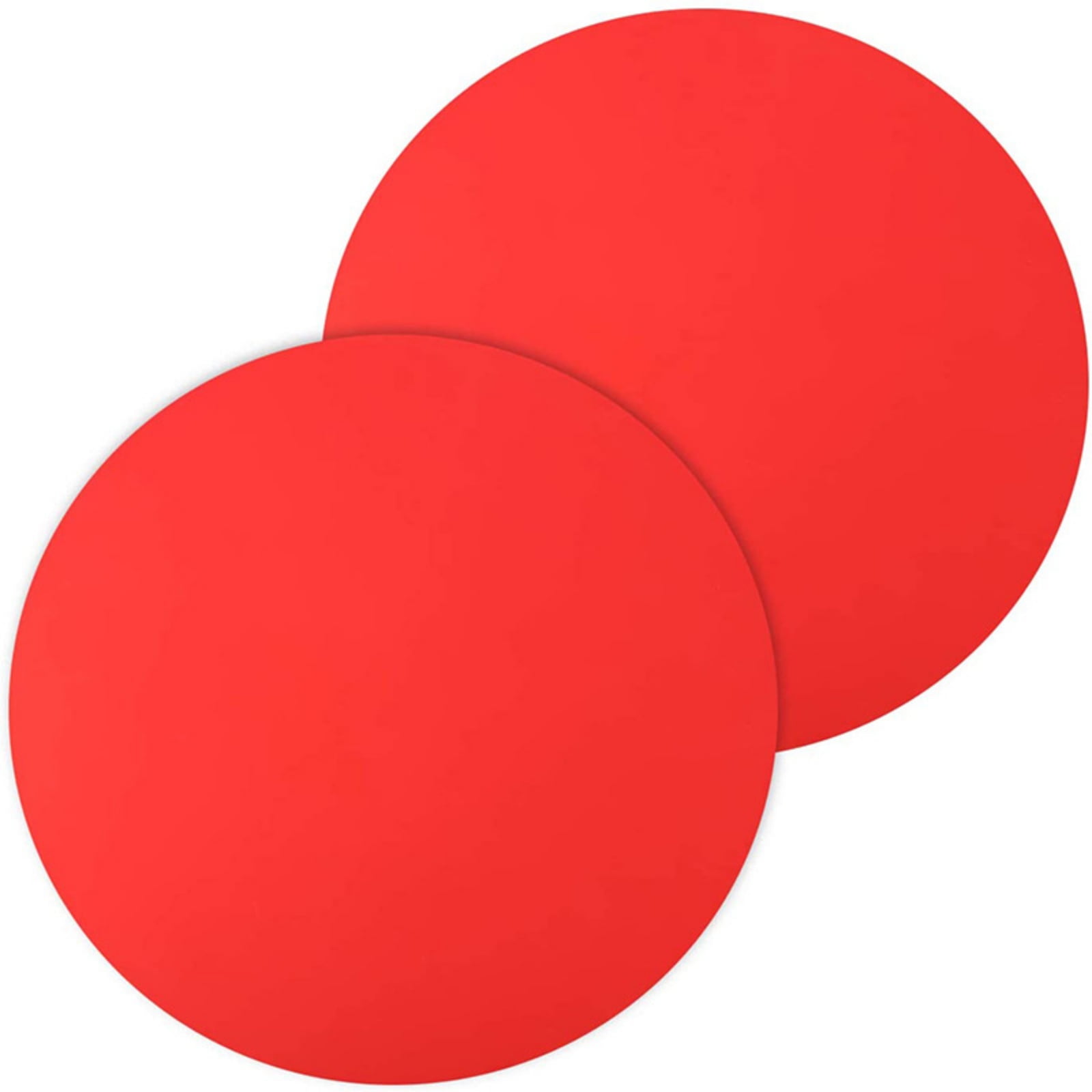 2Pcs Silicone Microwave Mat, 11.8inch Non Stick Turntable Safe Baking Mat, Multi Purpose Heat Resistant Mat for Oven Trivet, Placemat (Red)