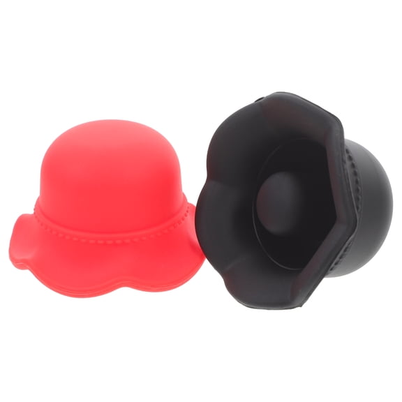 2Pcs Silicone Milk Bottle Caps Hat Shaped Sealing Practical For Travel