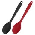 thumbnail image 1 of 2Pcs Silicone Mixing Spoon, Heat Resistant Kitchen Spoons for Cooking, Mixing, Stirring Serving, Red/ Black, 1 of 6