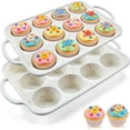 thumbnail image 1 of (2Pcs) Silicone Muffin Pan for Baking with Metal Reinforced Frame, 12 Cup Regular Size Cupcake Pan, BPA Free Silicone Muffin Tray, Cupcake Baking Pan Bite Molds for Oven Safe, 1 of 7